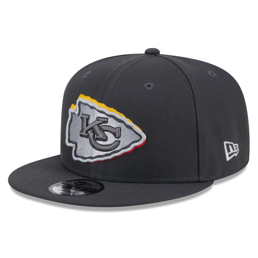 New Era 9Fifty NFL Graphite Kansas City Chiefs 2024 Draft Snapback