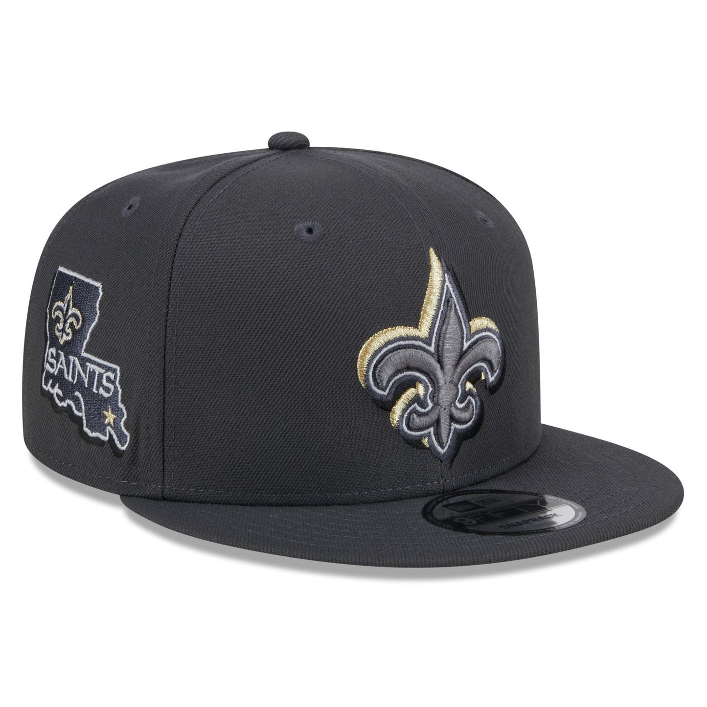 New Era 9Fifty Graphite New Orleans Saints 2024 Draft Snapback