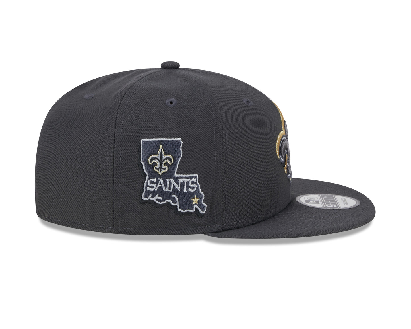 New Era 9Fifty Graphite New Orleans Saints 2024 Draft Snapback