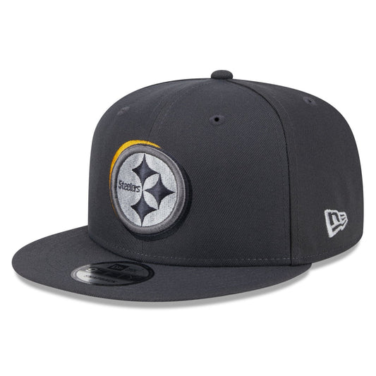 New Era 9Fifty Graphite Pittsburgh Steelers 2024 Draft Snapback