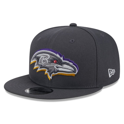 New Era 9Fifty Graphite Baltimore Ravens 2024 Draft Snapback