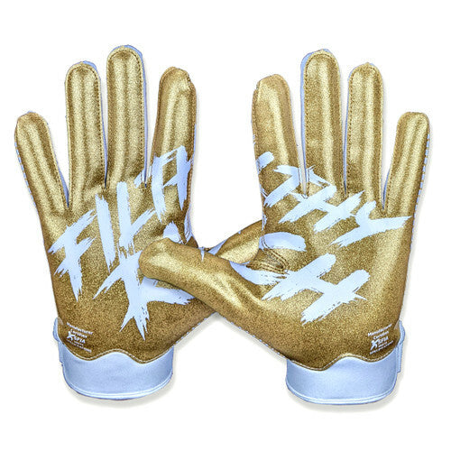 Battle - "Filthy Rich" White Gold Gloves