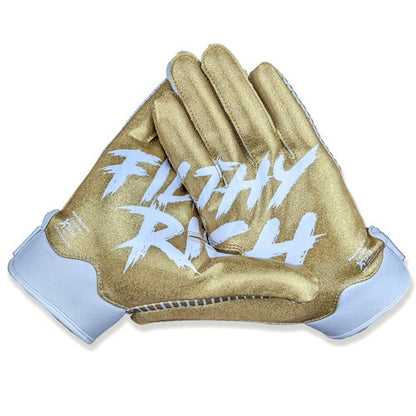 Battle - "Filthy Rich" White Gold Gloves